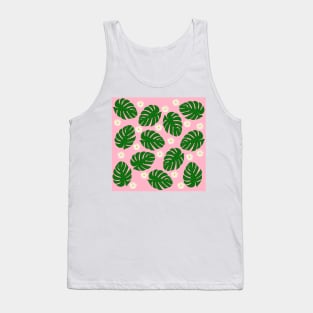 leaf daisy pattern Tank Top